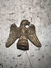 Eagle Finial Flag Pole Topper Globe Antique Bird Wings  Vintage Old Brass