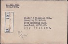Burma 1947 Registered Airmail Cover Rangoon Secretariat Cds To New Zealand d6693