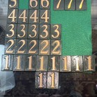 Vintage Raised Cast Iron Church Hymn Board Numbers Set 38 Tiles Black Gold 1 75 