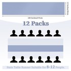 12 Pcs Dusty Blue 12x108 Inch Satin Silk Table Runner Wedding Party Banquet