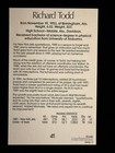1982 Marketcom Series-c Mini-poster  41 Richard Todd Jets Nm nm  Rare 