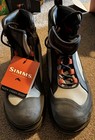 Simms Rock Creek Wading Boots Men   s Us 11 Gray black Rubber Toe Cap 34311-00