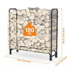 4ft Outdoor Indoor Firewood Log Rack For Fireplace Wood Storage  Heavy Duty W   