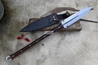 Custom Handmade 32   Survival Viking Spear    Carbon Steel Blade   Hunting Spear