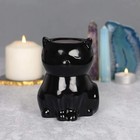 Ebros Black Cat Ceramic Oil Burner Diffuser Home Decor
