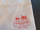 Coach Dust Bag Drawstring Travel Storage Satin Logo White Red 19x16