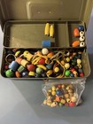 Vintage Wooden Threading Beads Child s String Sorting Toy Assorted Beads strings