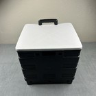 Elevon Foldable Cart Rolling Basket Grocery Utility Hand Trolley Black New