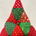 Handmade Quilted Patchwork Christmas Tree Wall Hanging With Jingle Bells Vintage