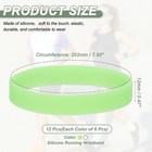 12 Pcs Rubber Bracelets  Glow In The Dark Silicone Wristbands  Green  White