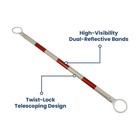 50247 4ft To 7ft Abs Extendable   Telescoping Traffic Cone Bar - Red   White