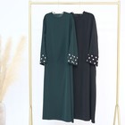 Muslim Women Embroidery Abaya Maxi Dress Dubai Kaftan Robe Islamic Turkey Casual