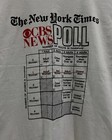 Vtg 80s The New York Times Cbs News Poll T-shirt Sz M Single Stitch