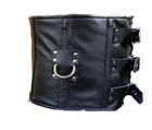 Mens Genuine Leather Corset Steel Boned Heavy Duty Male Corset Cincher