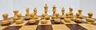 Mini Sized Wooden 32 Piece Chess Set  23 No Board