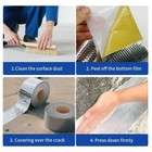 Waterproof Tape Aluminum Butyl Tape W adhesive For Leak Repair Roof Patching