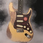 Vintage Aged Electric Guitar Sss Pickups Maple Neck Tremolo Bridge Solid