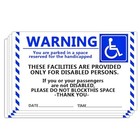 Reserved Parking Sign 5x8 Inch Warning you Are Parked In A Space Reserved For