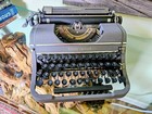 Vtg 1936 Underwood Champion Portable Manual Typewriter W original Case Usa Made