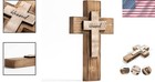 Religious Wooden Cross Wall Decor With Hook For Home Bedroom Gifts 9 Inch