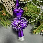 Violet Glass Tree Topper     Luxury Handmade Ornament For Christmas Tree