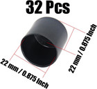 32pcs Round Rubber Chair Leg Tips Caps  7 8 Inch  22mm  Chair Table Leg Covers 