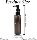 2pcs 100ml 3 3oz Black Plastic Empty Refillable Lotion Pump Bottles With Travel
