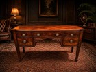 Antique Sideboard Desk Burr Walnut Style Writing Table Regency Mahogany Uk