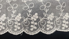 Vintage antique  White  English Embroidery Net  Cotton Leavers Lace  9   Yards