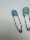 Lot Of 6 Vintage Baby Diaper Pins Large Safety Pins Blue Ducks