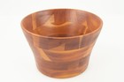 Vintage Hand Turned   Segmented Artist Signed Wood Bowl- L p  Haase
