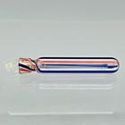 Antique Vtg German Blown Glass Scent Bottle Perfume Vial Red White   Blue Stripe