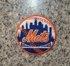 New York Mets Vintage Round Style Patch  Embroidered  Iron On Backing  3 x3 
