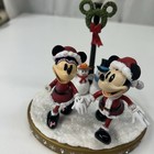 2020 Disney Parks Light Up Mickey   Minnie Mouse Figurine Christmas Holiday