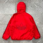 80s Vintage Adidas Jacket Mens Large Pullover 1 2 Zip Trefoil Rap Hip Hop Coat