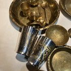 Vintage Lot Indian Brass Bowls Dishes Lassi Cups Spoons Collection Incense B2