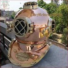 Antique Design Brass Copper Finish U s Navy Deep Sea Scuba Divers Diving Helmet