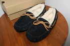 Ugg Womens Dakota Moccasin Slippers S n 5612 Suede Slip-on Black Size 7 Us