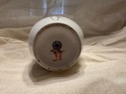 Vintage Hollohaza Hungary Erika Porcelain Vase Small Green Floral Gold Trim