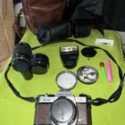 Pentax K-1000 Asahi Camera W 2 - 50mm 135mm Lens   Accessories And Leather Case