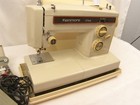 1970 s Sears Kenmore 158 14510 Sewing Machine W case  Acces   Foot Pedal - Works