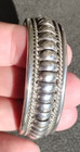 Vintage Signed Sterling Ray Begay Navajo Native American Sandcast Bracelet 48g