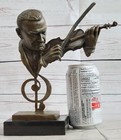 New Bronze Violin Viola Player Statue Figurine - Music Gifts Orchestra Sculpture
