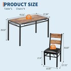Kitchen Set Dining Table Set For 4  Wood Kitchen Table Chairs Set With 4 Chairs