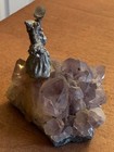 Pewter Wizard With Drake dragon On Amethyst Base Spoontiques 2  X 2 5  X 3 