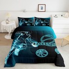  Basketball Comforter Set Size Kids Basketball Player Twin Blue Black Teal