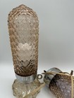 Vintage Art Deco Glass Bullet Headboard And Bedside Reading Light Lamp - Working