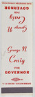 1952 George North Craig Governor Brazil Clay County Indiana Republican Party