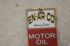 En-ar-co Motor Oil Porcelain Signs Gas Man Cave Garage Can Enamel 