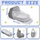 Portable Baby Travel Bassinet  Foldable Baby Travel Crib  Lightweight Bed Bas   